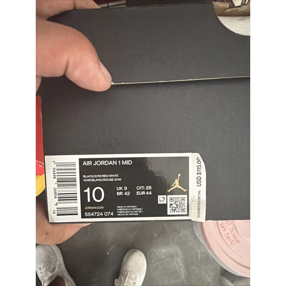 Jordan 1 Mid Banned 2020 Size 10 Mens